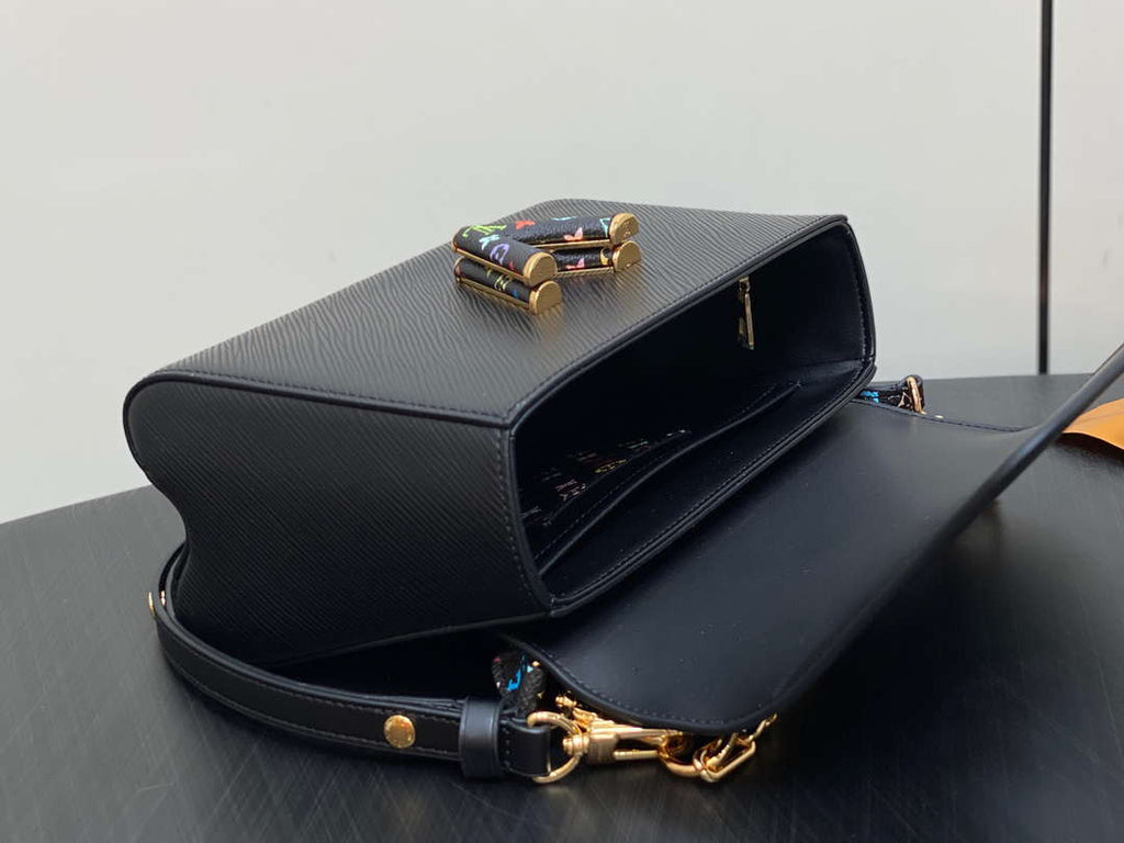 LV M13243 Louis Vuitton LV x TM Twist MM Slim Epi Leather Black