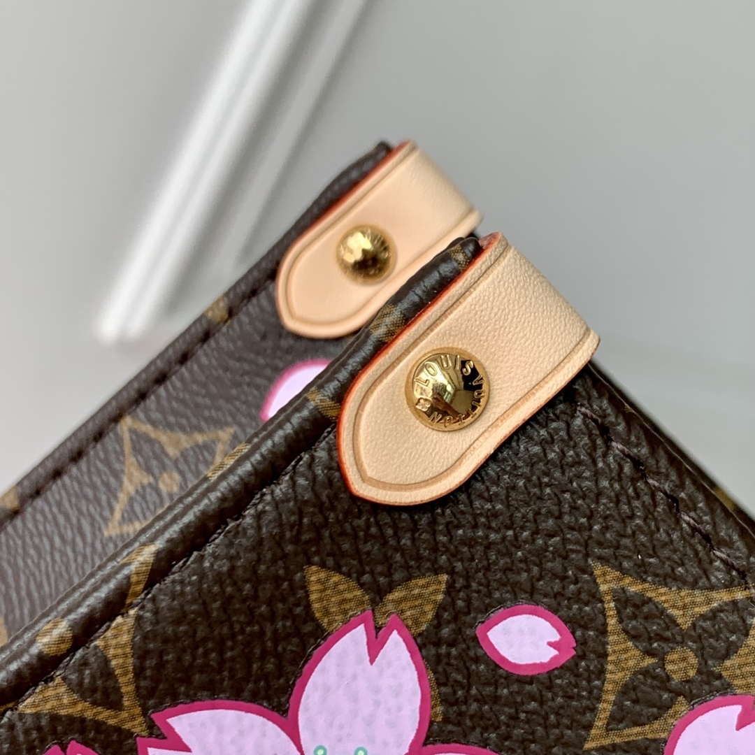 LV M13269 Louis Vuitton LV x TM OnTheGo PM Handbag Sakura Brown - Default Title - View 7