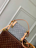 LV M13285 Louis Vuitton Side Trunk MM Bag Washed Gray