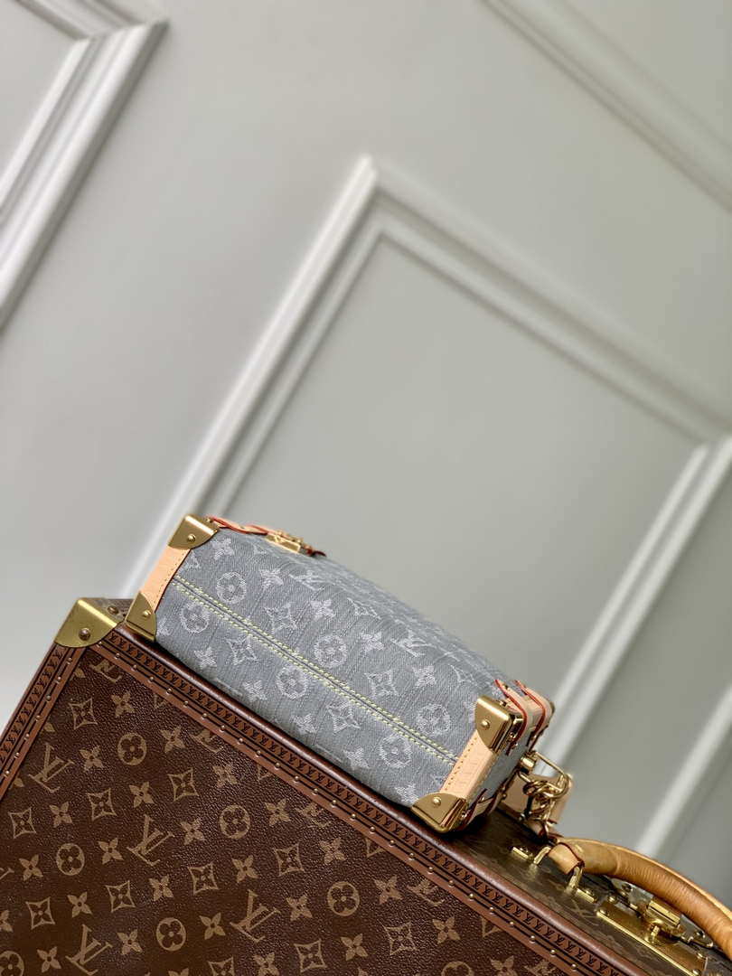 LV M13285 Louis Vuitton Side Trunk MM Bag Washed Gray