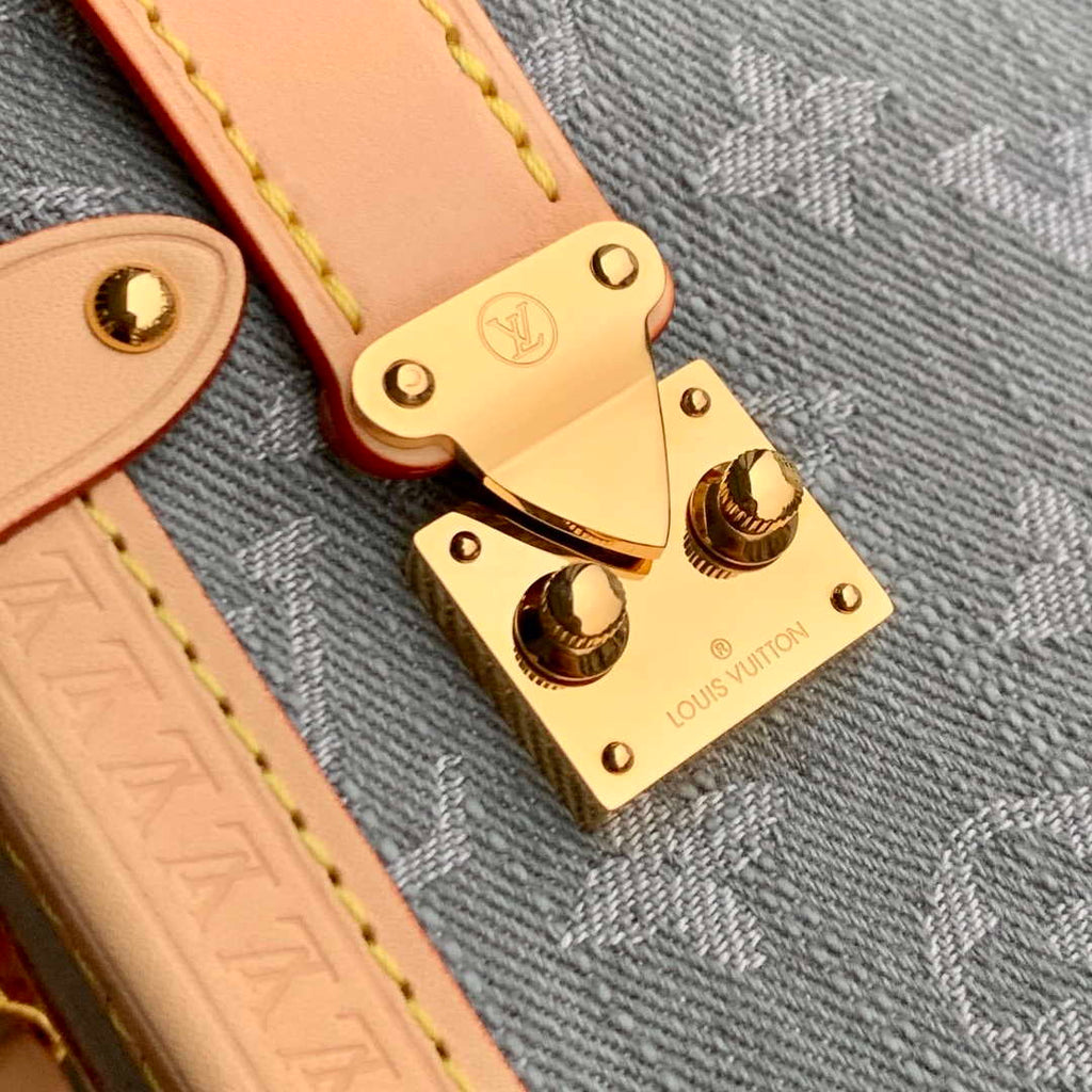 LV M13285 Louis Vuitton Side Trunk MM Bag Washed Gray