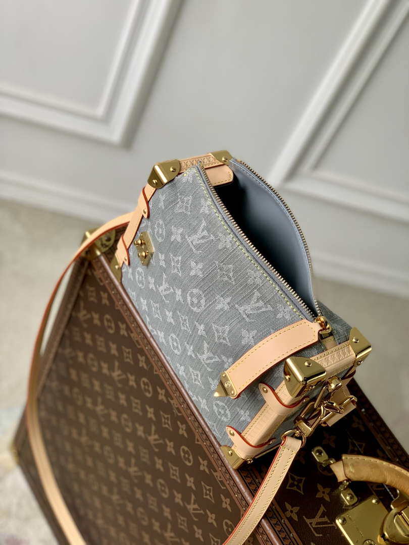 LV M13285 Louis Vuitton Side Trunk MM Bag Washed Gray - Default Title - View 9