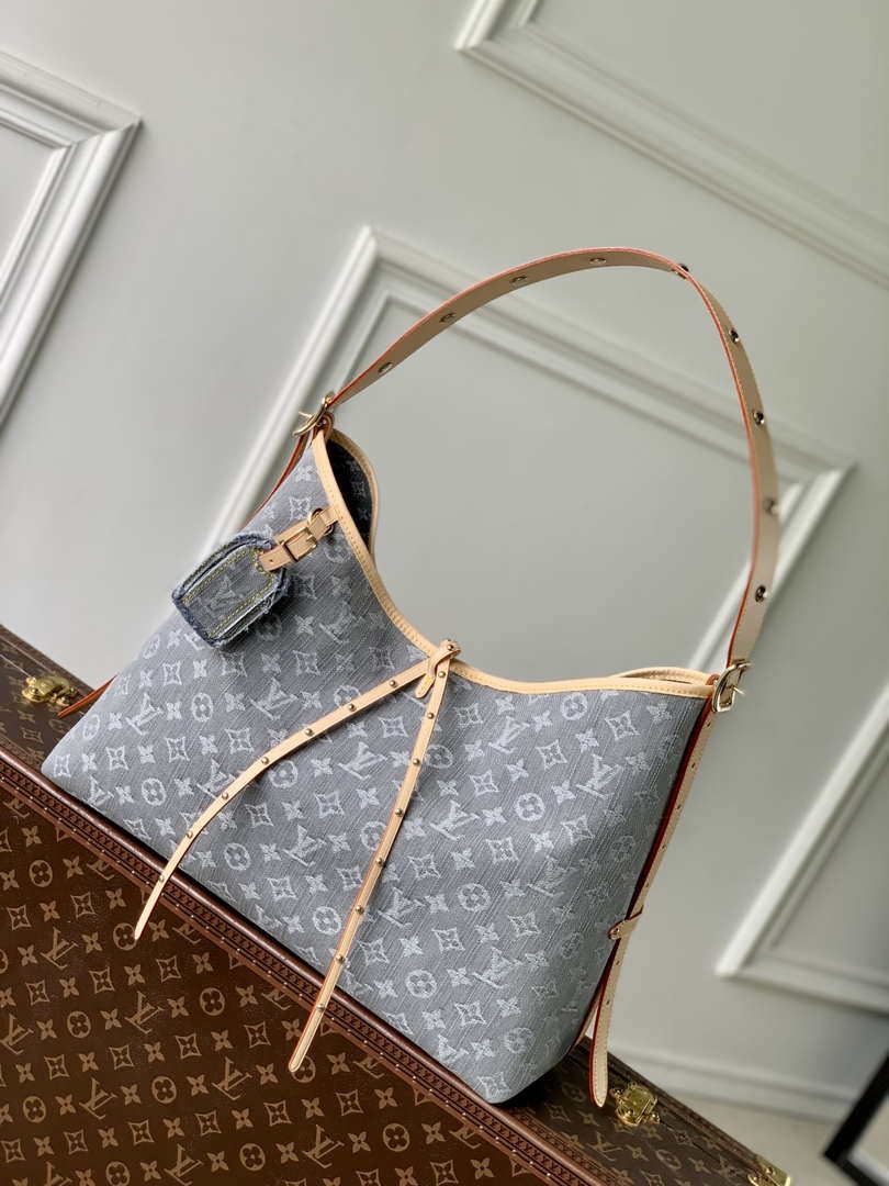 LV M13289 Louis Vuitton CarryAll MM Bag Monogram Washed Gray