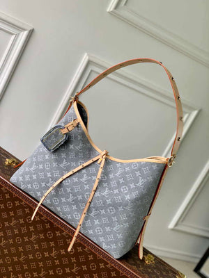 LV M13289 Louis Vuitton CarryAll MM Bag Monogram Washed Gray - Default Title - View 1