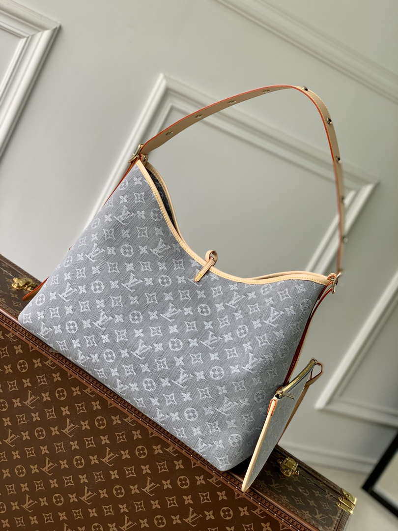 LV M13289 Louis Vuitton CarryAll MM Bag Monogram Washed Gray