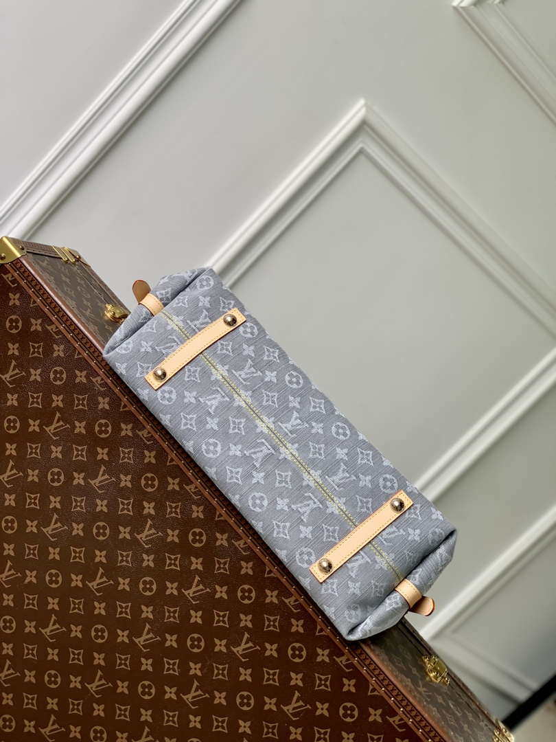 LV M13289 Louis Vuitton CarryAll MM Bag Monogram Washed Gray