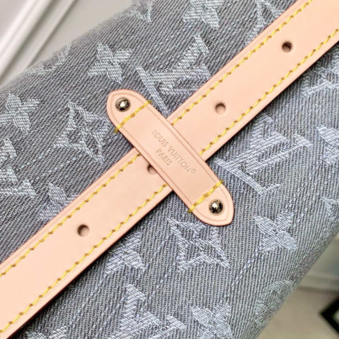 LV M13289 Louis Vuitton CarryAll MM Bag Monogram Washed Gray - Default Title - View 6