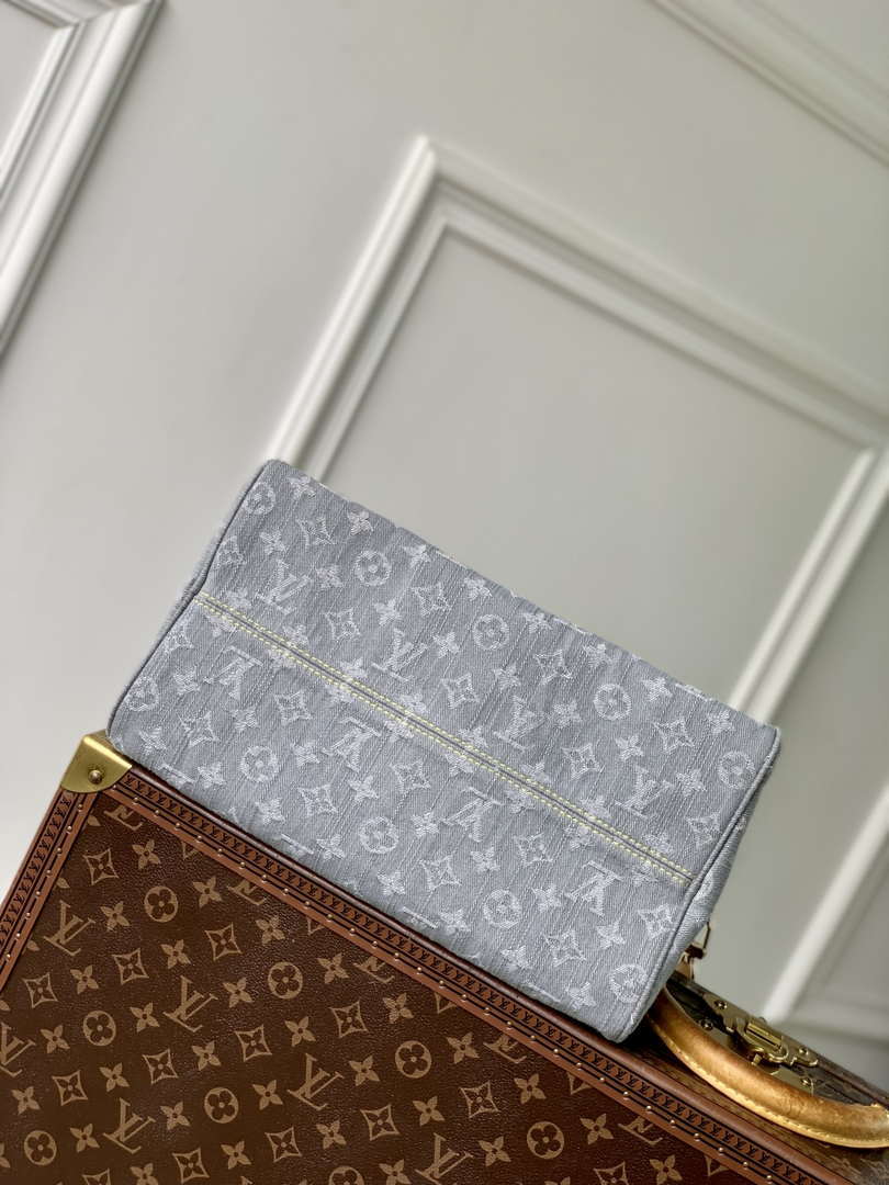 LV M13344 Louis Vuitton Speedy Soft 30 Bag Washed Gray - Default Title - View 4