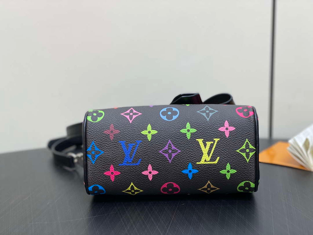 LV M13391 Louis Vuitton LV x TM Nano Speedy Bandouliere  Black Multicolored