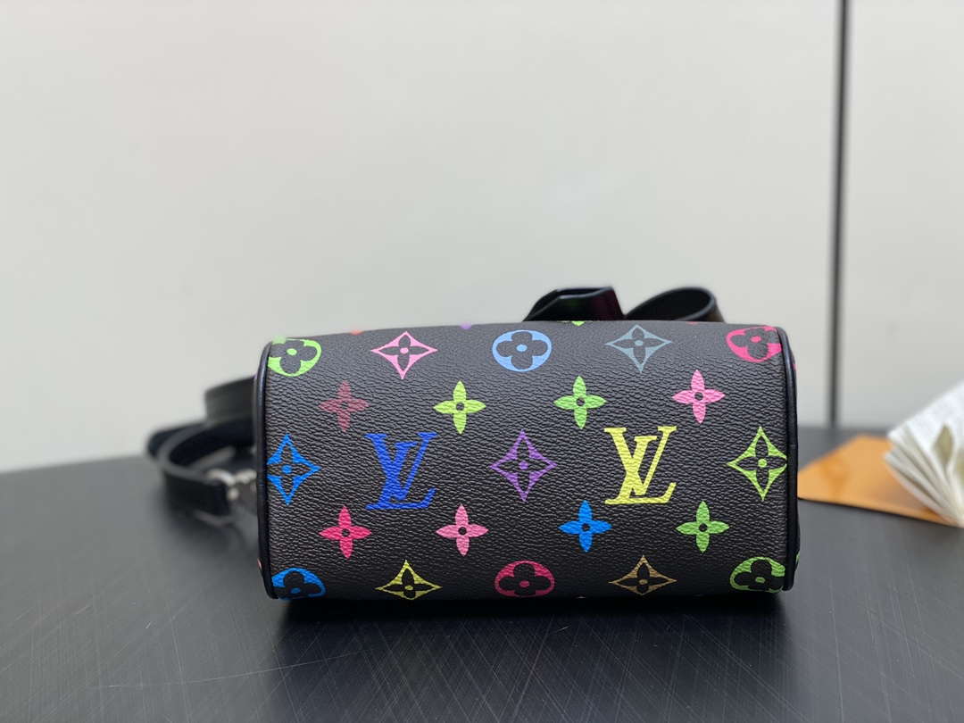 LV M13391 Louis Vuitton LV x TM Nano Speedy Bandouliere  Black Multicolored