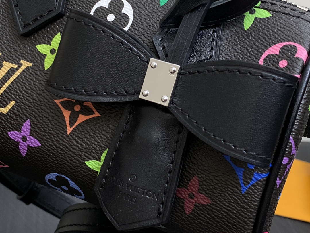 LV M13391 Louis Vuitton LV x TM Nano Speedy Bandouliere  Black Multicolored