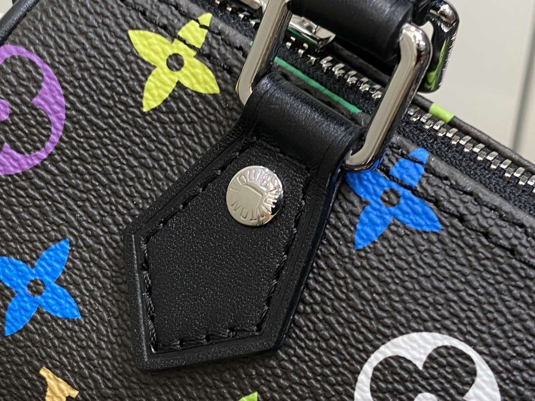 LV M13391 Louis Vuitton LV x TM Nano Speedy Bandouliere  Black Multicolored
