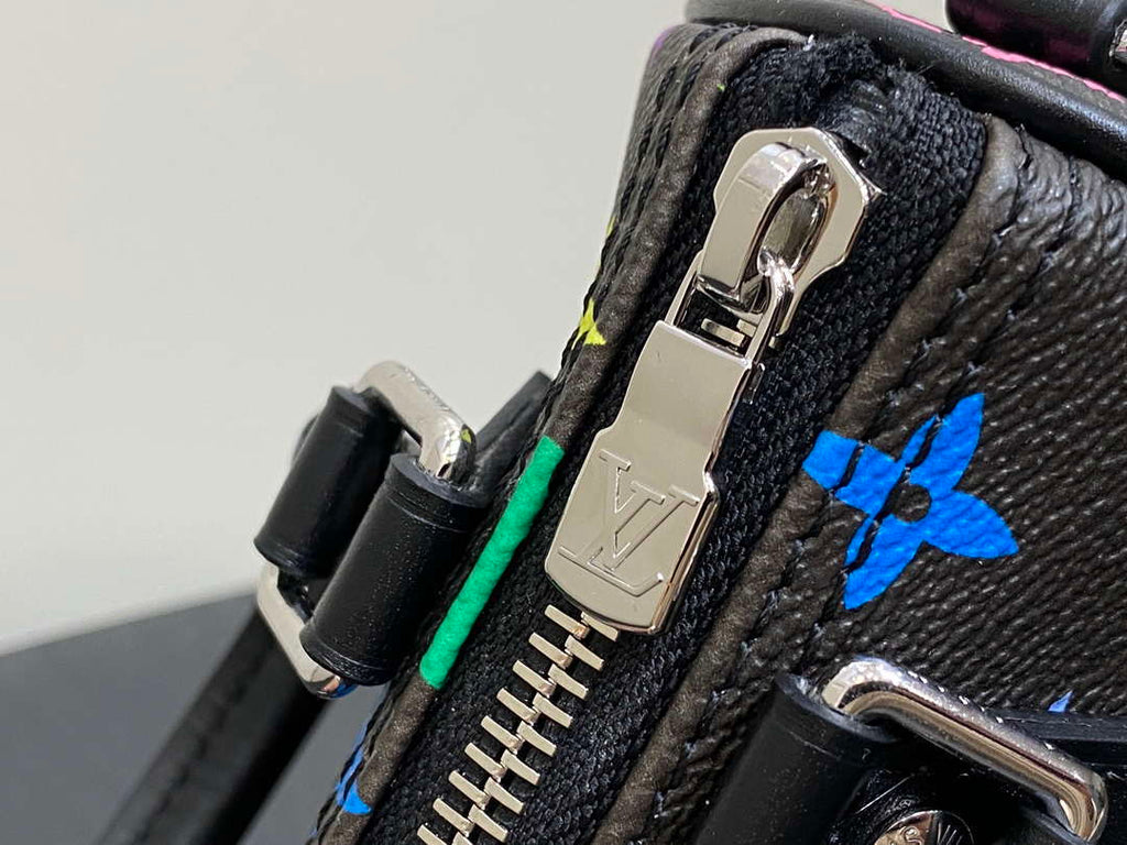 LV M13391 Louis Vuitton LV x TM Nano Speedy Bandouliere  Black Multicolored