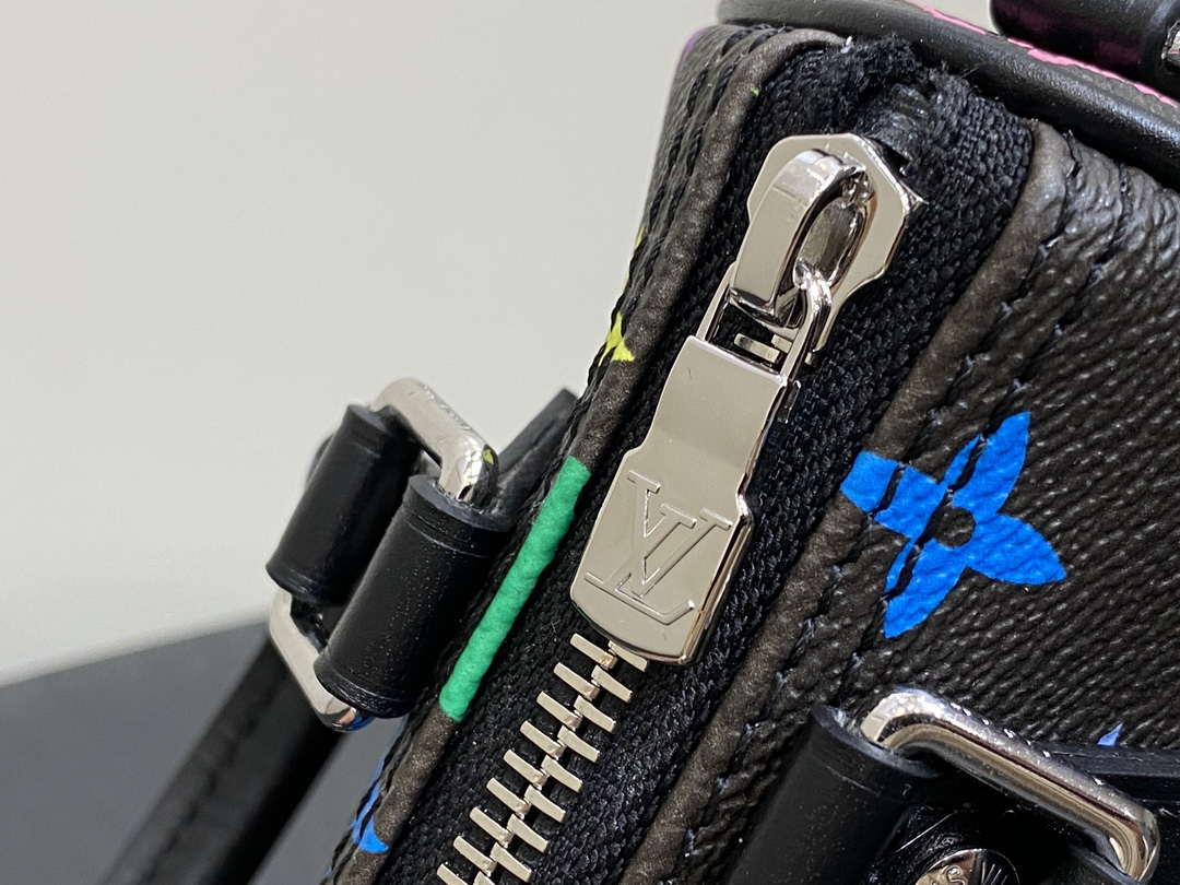 LV M13391 Louis Vuitton LV x TM Nano Speedy Bandouliere  Black Multicolored