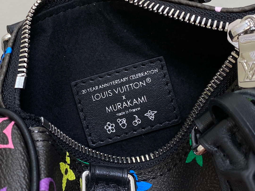 LV M13391 Louis Vuitton LV x TM Nano Speedy Bandouliere  Black Multicolored