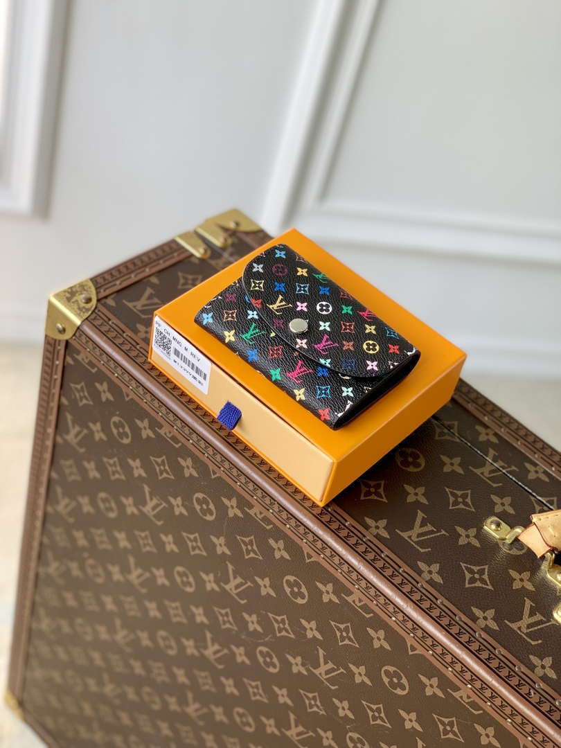 LV M13399 Louis Vuitton LV x TM Rosalie Coin Purse Multicolored Black