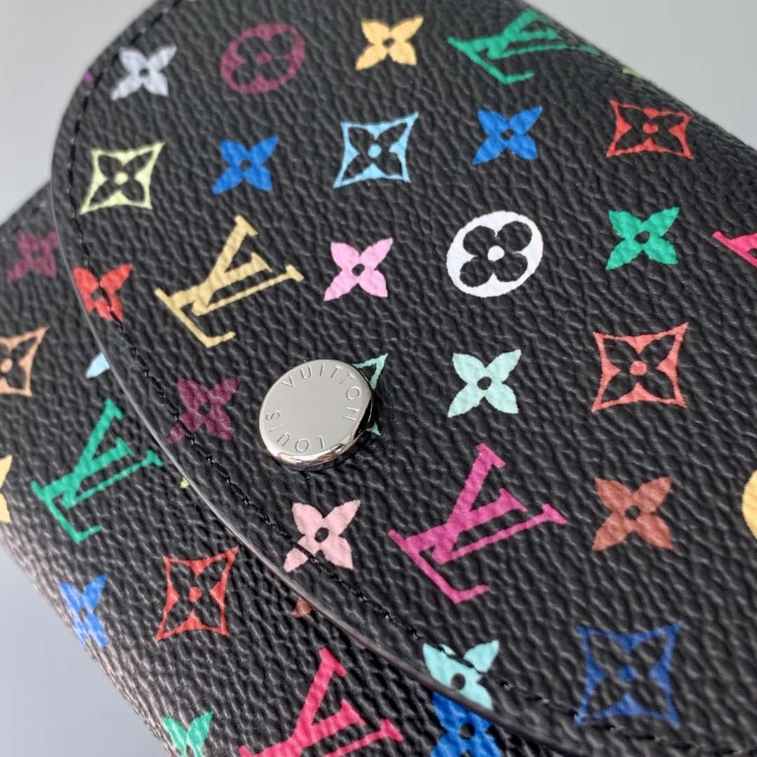 LV M13399 Louis Vuitton LV x TM Rosalie Coin Purse Multicolored Black