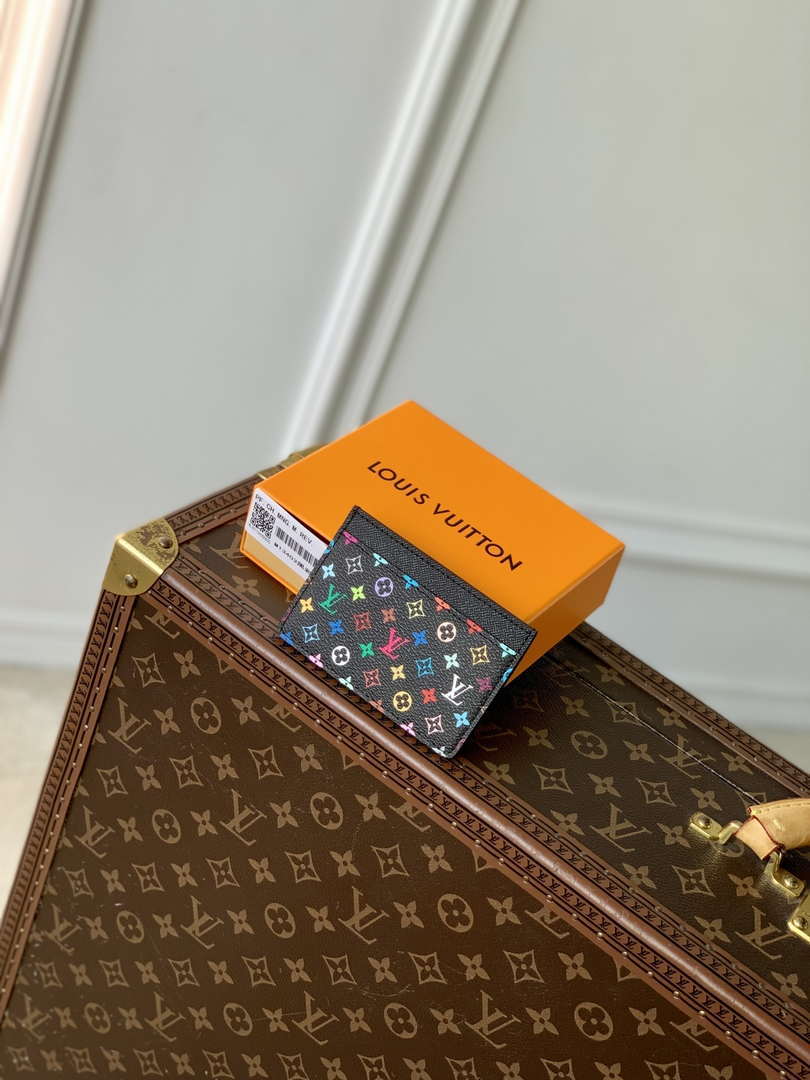 LV M13403 Louis Vuitton LV x TM Card Holder Multicolored Black - Default Title - View 1