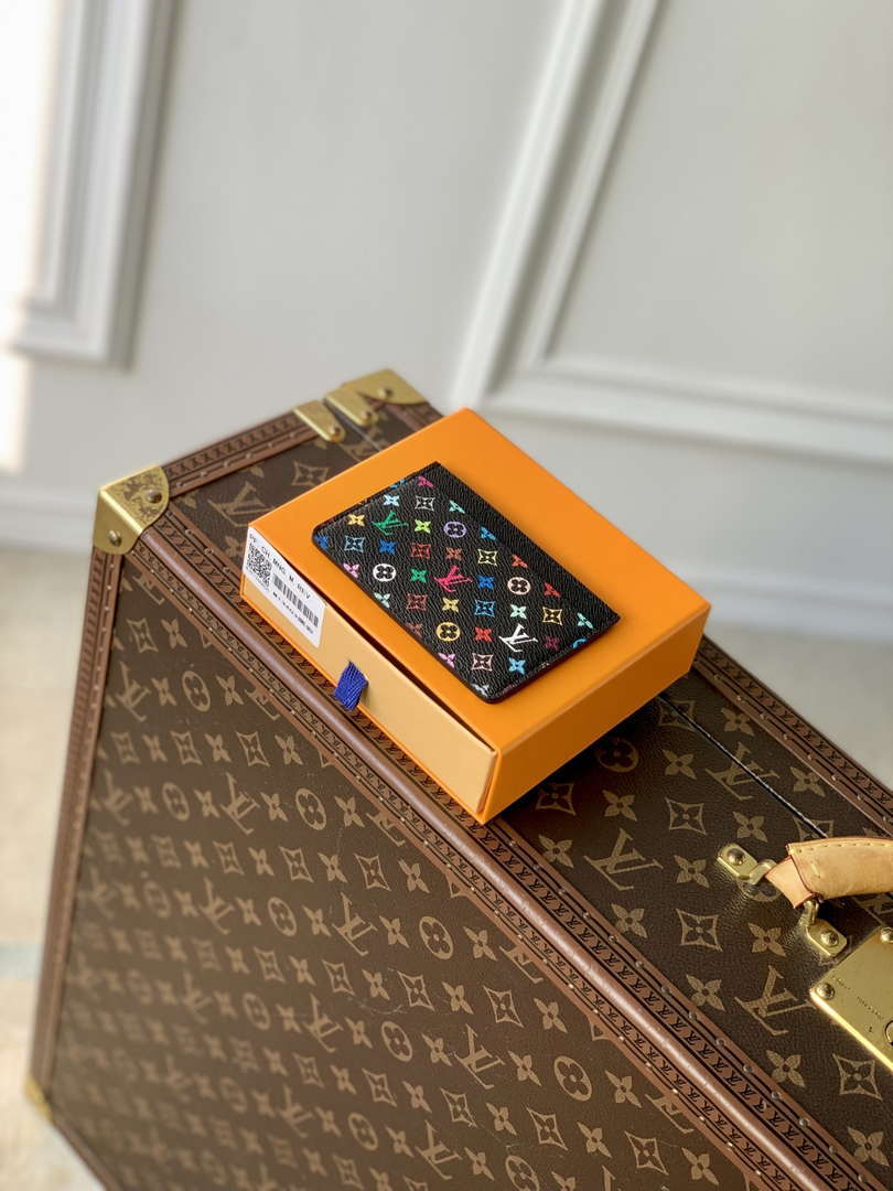 LV M13403 Louis Vuitton LV x TM Card Holder Multicolored Black
