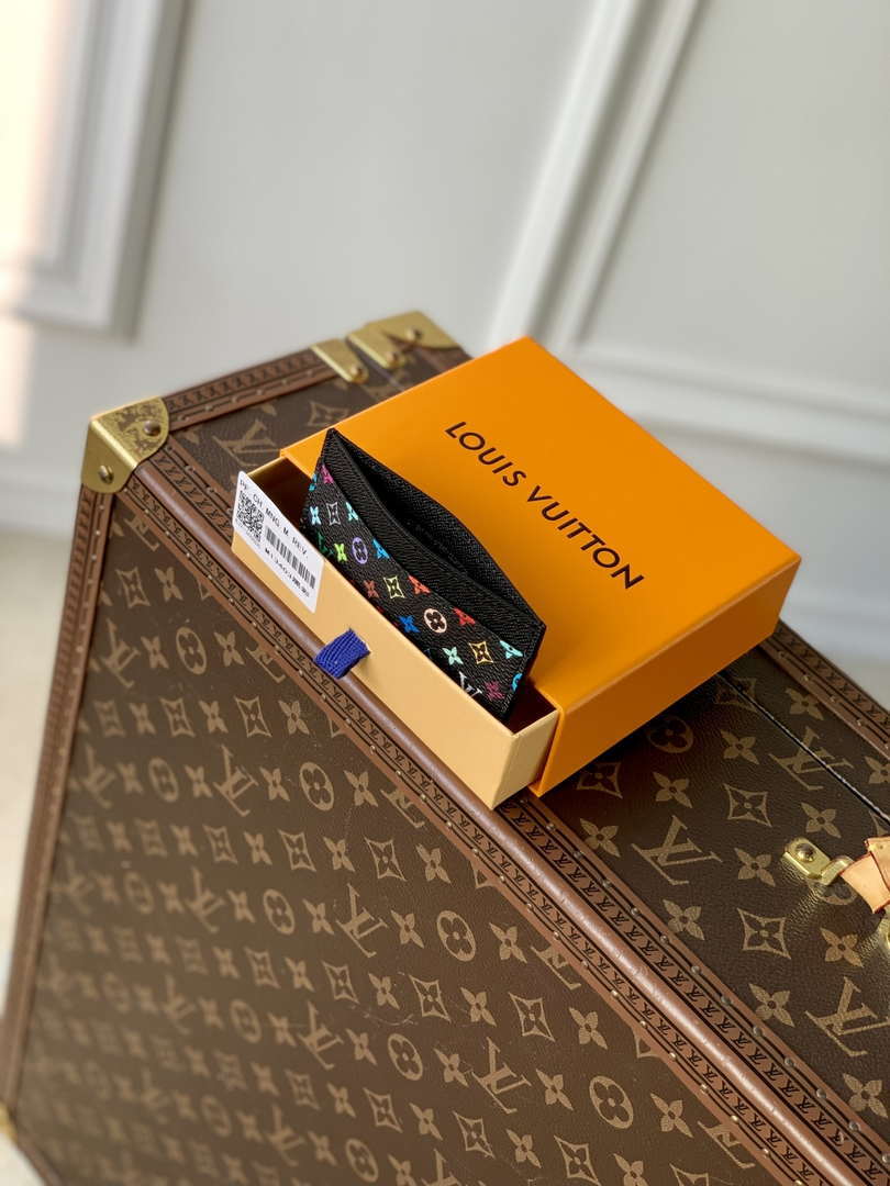 LV M13403 Louis Vuitton LV x TM Card Holder Multicolored Black