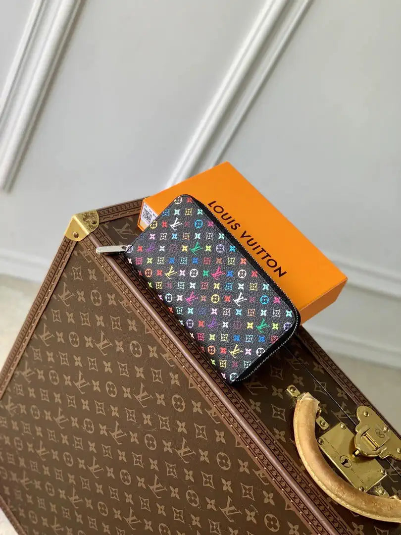 LV M13408 Louis Vuitton LV x TM Cl¨¦mence Wallet Multicolored Black