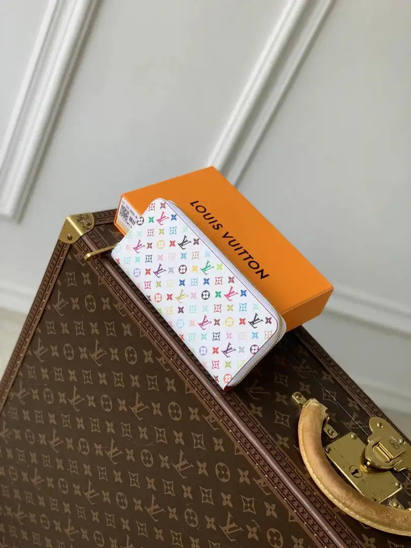 LV M13408 Louis Vuitton LV x TM Cl¨¦mence Wallet Multicolored White