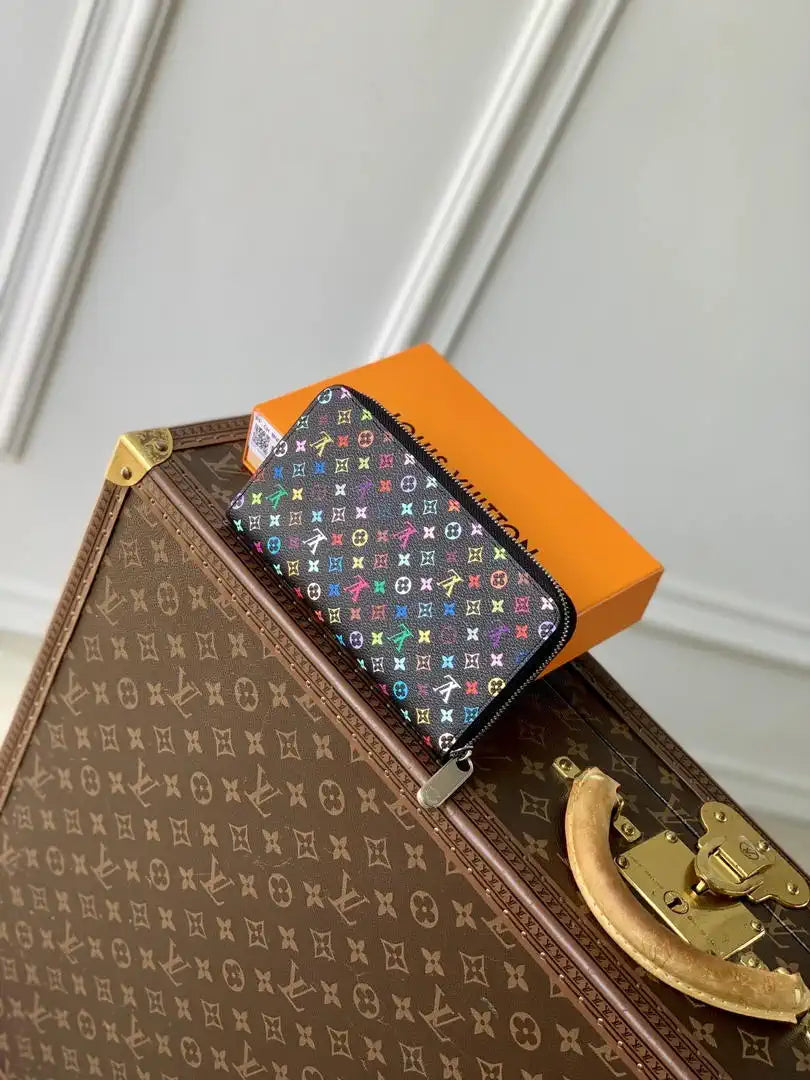 LV M13408 Louis Vuitton LV x TM Cl¨¦mence Wallet Multicolored Black