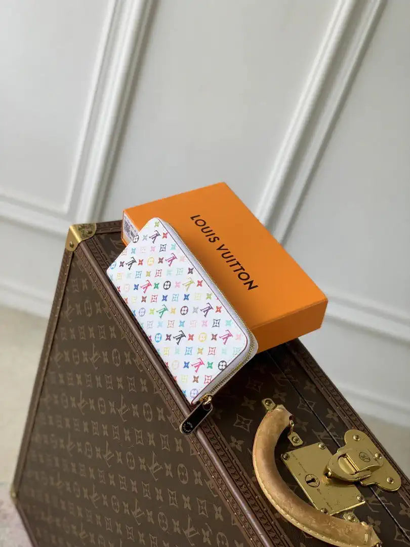 LV M13408 Louis Vuitton LV x TM Cl¨¦mence Wallet Multicolored White