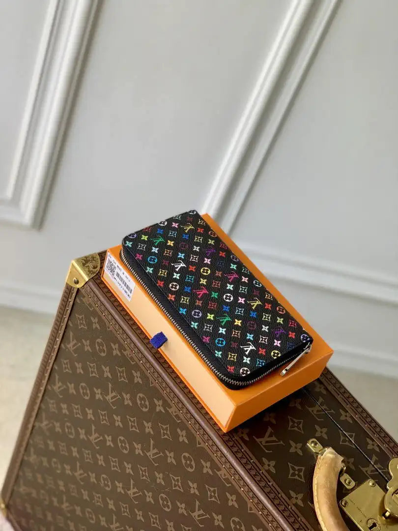 LV M13408 Louis Vuitton LV x TM Cl¨¦mence Wallet Multicolored Black