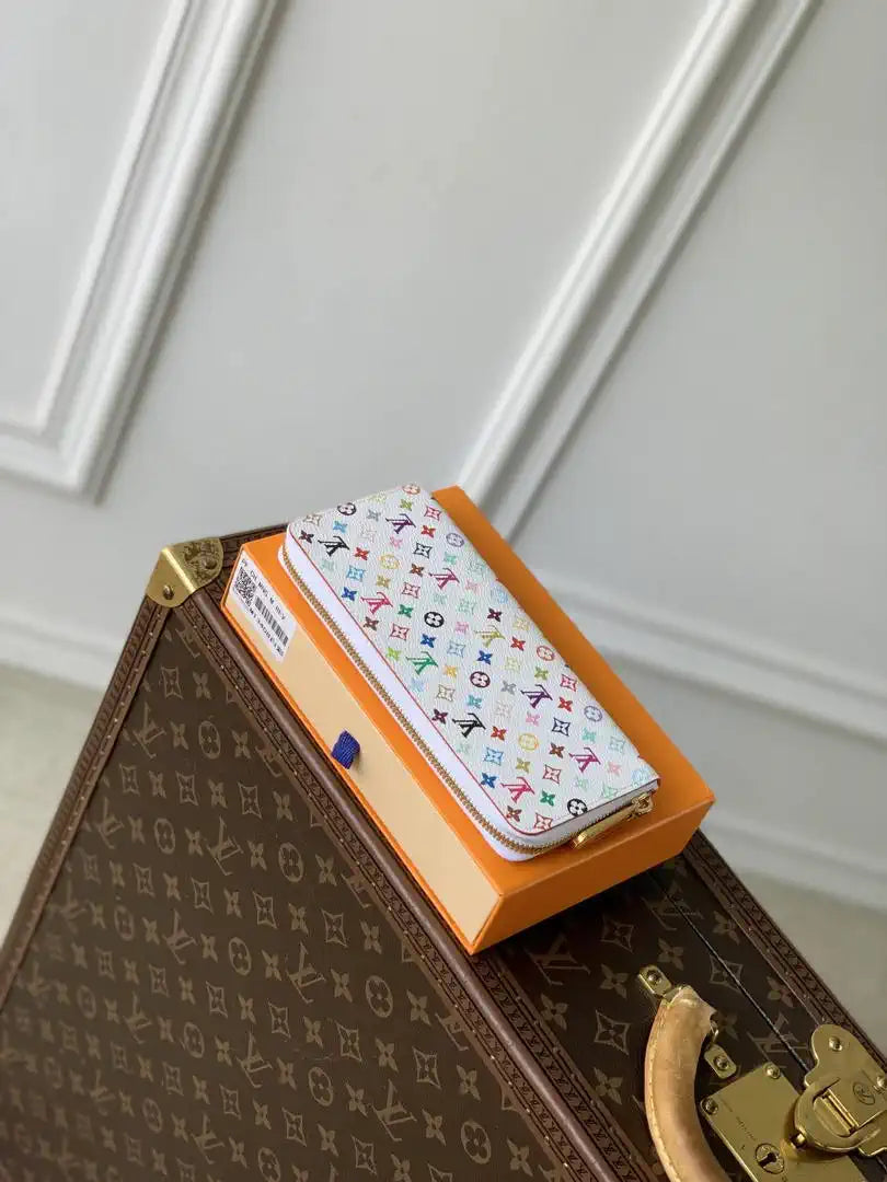 LV M13408 Louis Vuitton LV x TM Cl¨¦mence Wallet Multicolored White