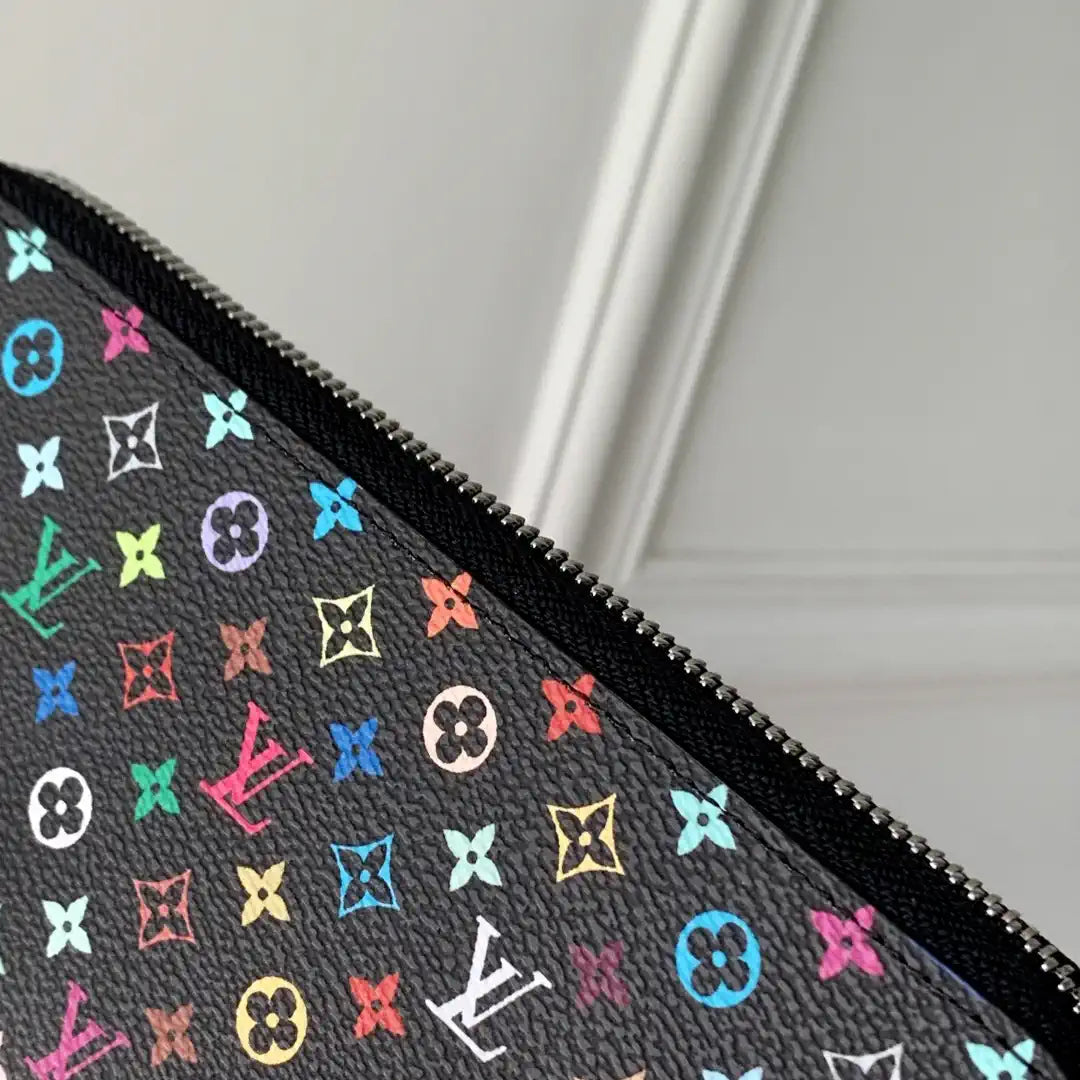 LV M13408 Louis Vuitton LV x TM Cl¨¦mence Wallet Multicolored Black
