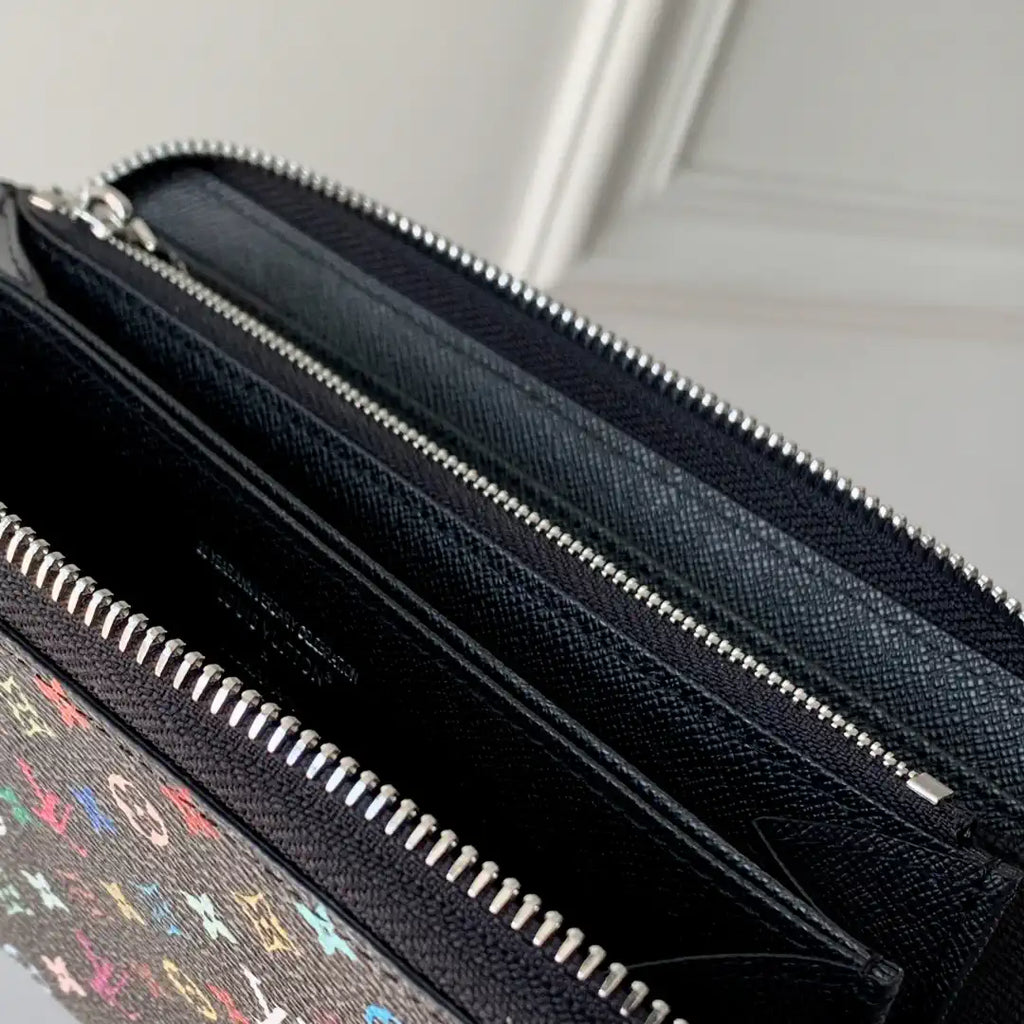 LV M13408 Louis Vuitton LV x TM Cl¨¦mence Wallet Multicolored Black