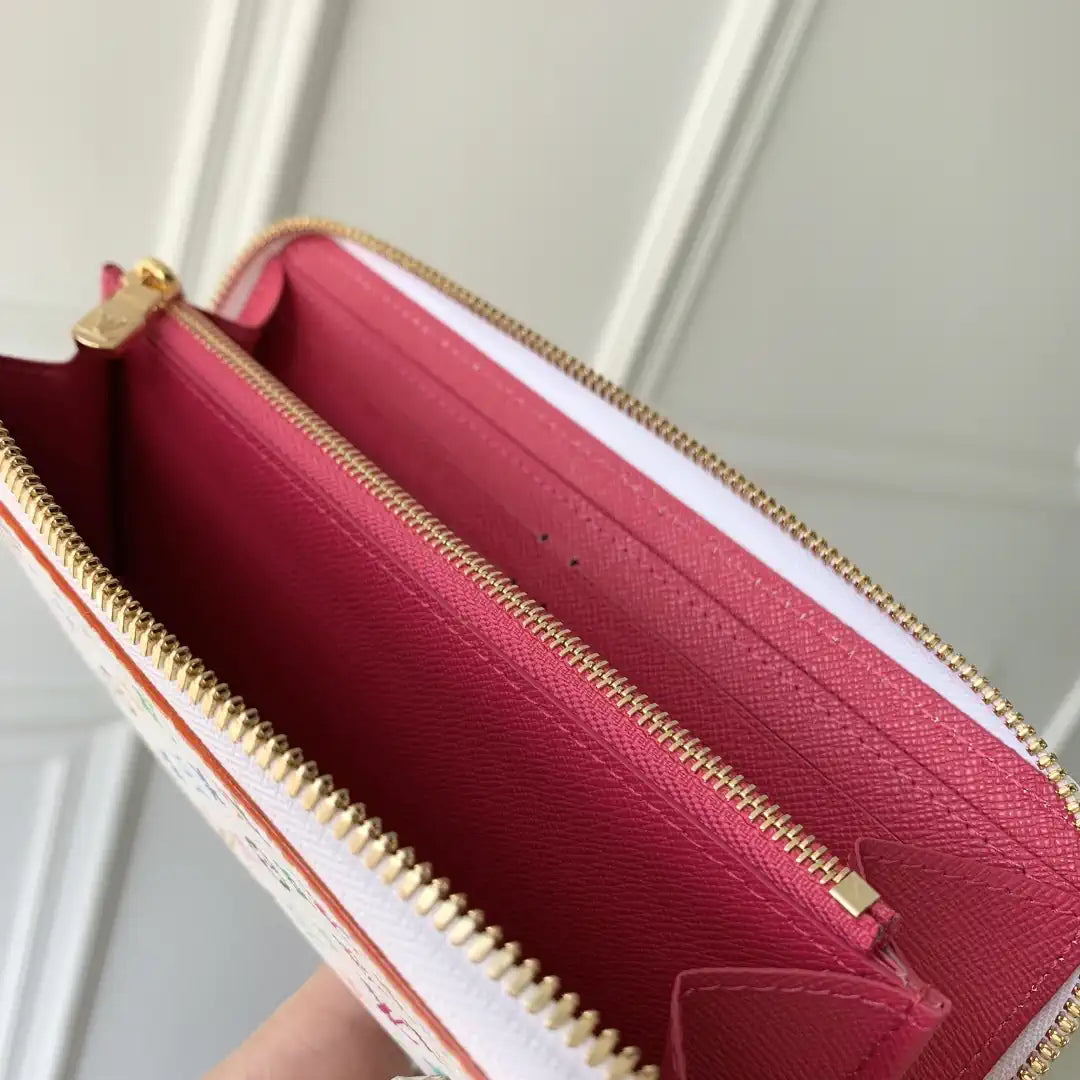 LV M13408 Louis Vuitton LV x TM Cl¨¦mence Wallet Multicolored White