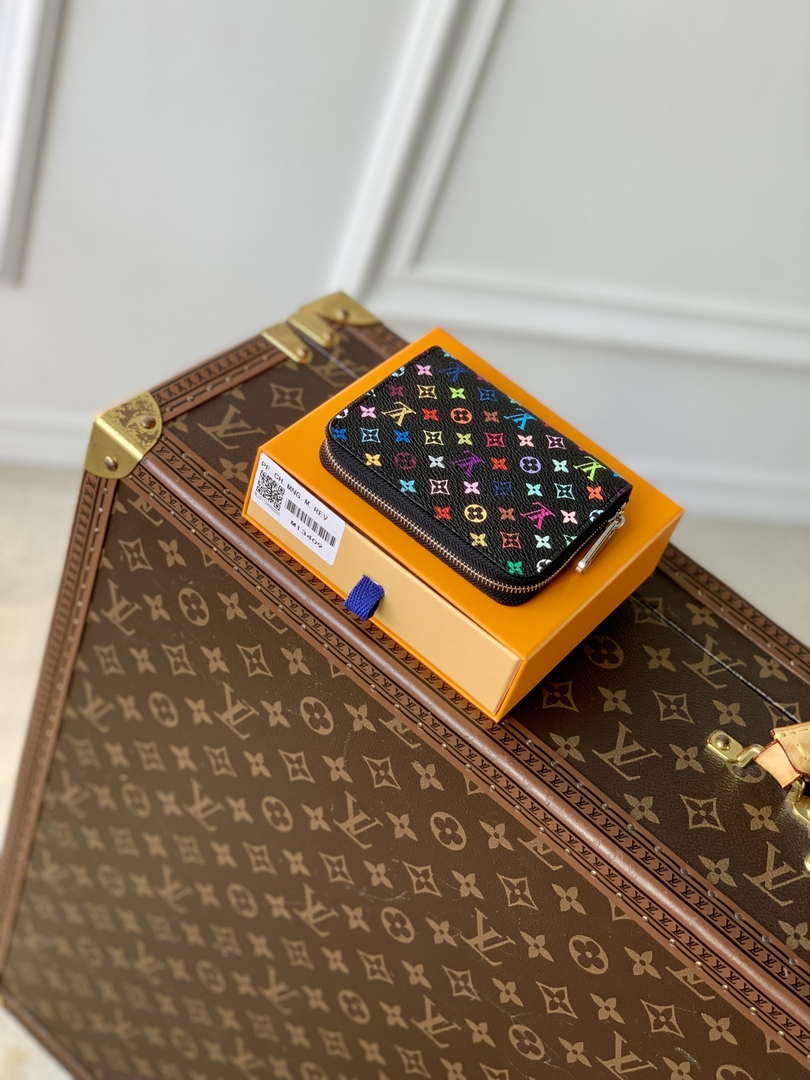 LV M13409 Louis Vuitton LV x TM Zippy Coin Purse Black Multicolored
