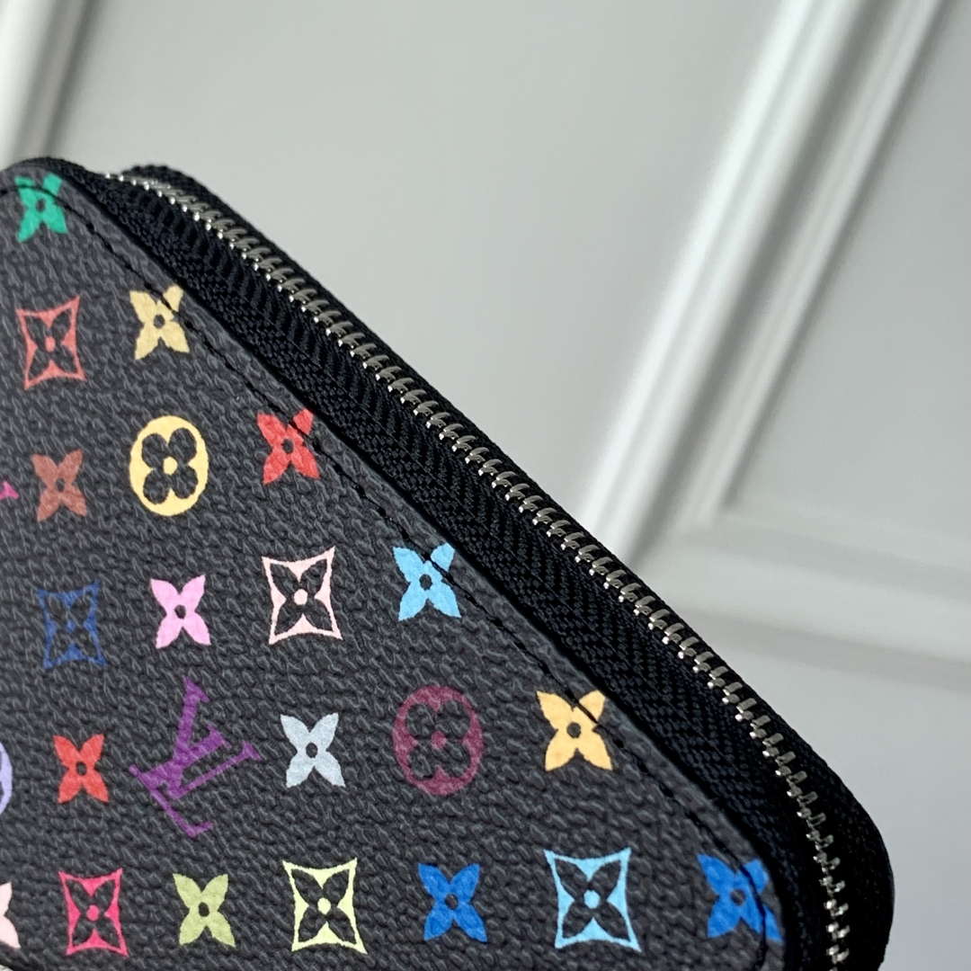 LV M13409 Louis Vuitton LV x TM Zippy Coin Purse Black Multicolored