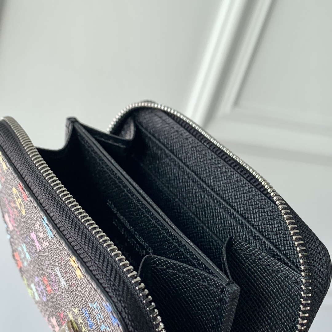 LV M13409 Louis Vuitton LV x TM Zippy Coin Purse Black Multicolored