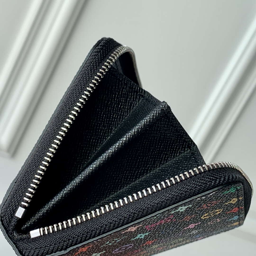 LV M13409 Louis Vuitton LV x TM Zippy Coin Purse Black Multicolored