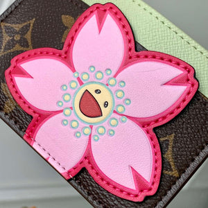 LV M13429 Louis Vuitton LV x TM Card Holder Sakura Brown - Default Title - View 4