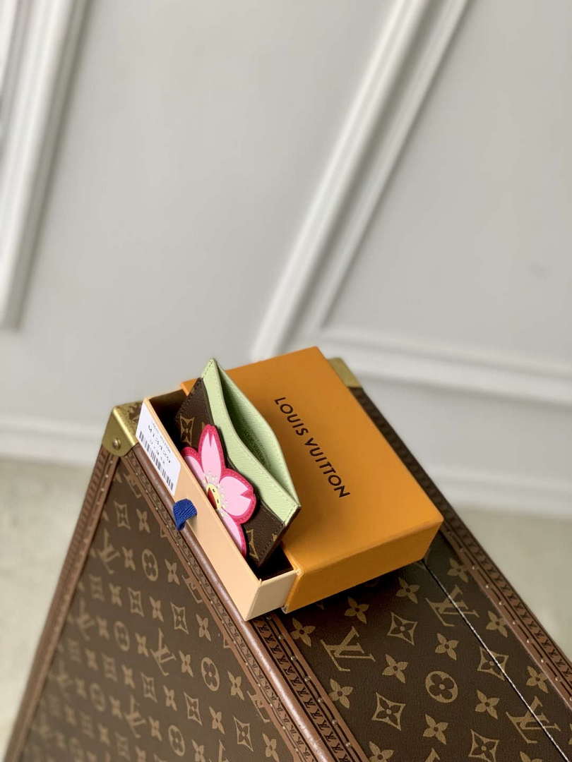 LV M13429 Louis Vuitton LV x TM Card Holder Sakura Brown