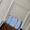 LV M13562 Louis Vuitton Wallet Trunk Taigarama Denim Blue - Default Title - View 1