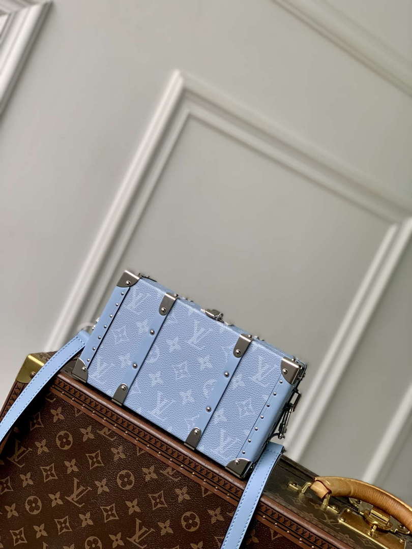 LV M13562 Louis Vuitton Wallet Trunk Taigarama Denim Blue - Default Title - View 1