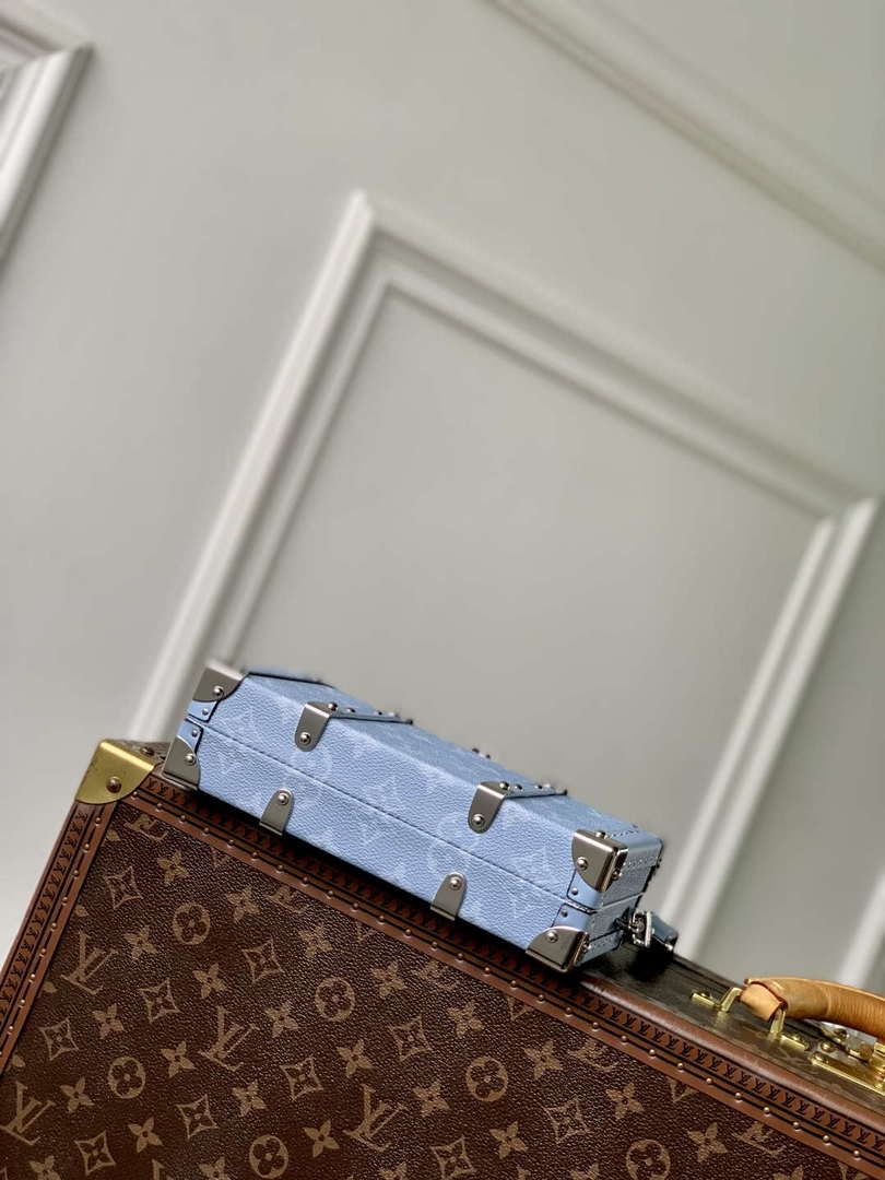 LV M13562 Louis Vuitton Wallet Trunk Taigarama Denim Blue - Default Title - View 4