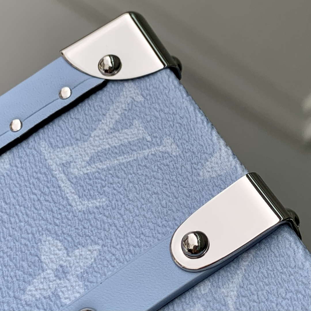 LV M13562 Louis Vuitton Wallet Trunk Taigarama Denim Blue - Default Title - View 7
