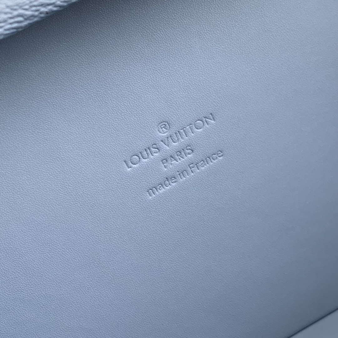 LV M13562 Louis Vuitton Wallet Trunk Taigarama Denim Blue
