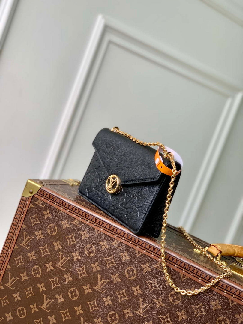 LV M13569 Louis Vuitton Wallet On Chain Rosy Bag Black