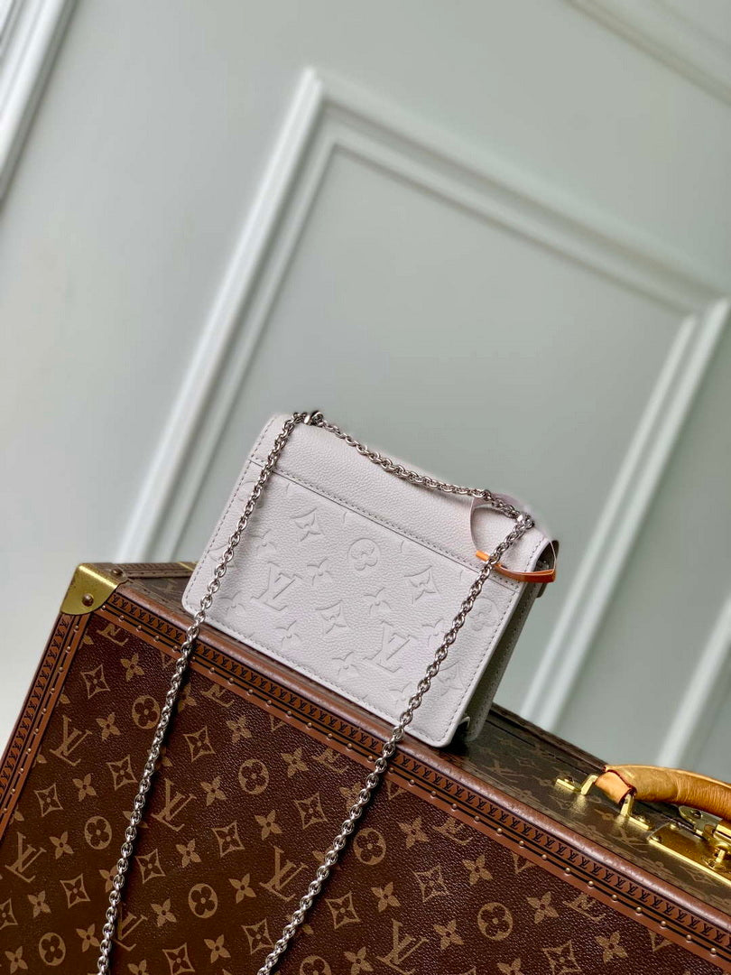 LV M13570 Louis Vuitton Wallet On Chain Rosy Bag Brume Gray