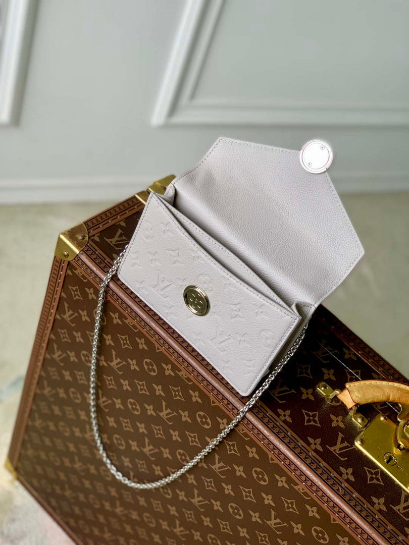 LV M13570 Louis Vuitton Wallet On Chain Rosy Bag Brume Gray