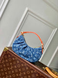 LV M13571 Louis Vuitton Pochette Valley Bag Denim Blue