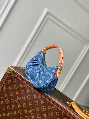 LV M13571 Louis Vuitton Pochette Valley Bag Denim Blue - Default Title - View 2