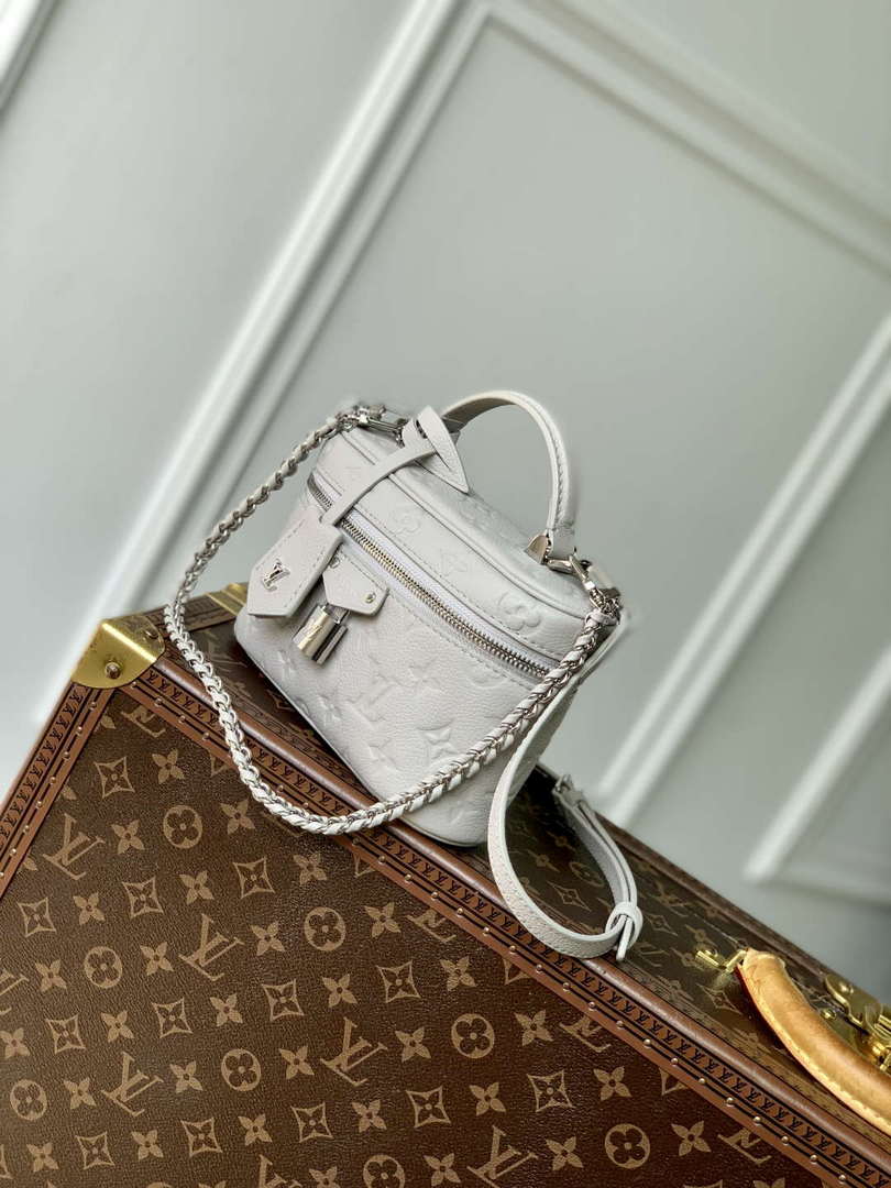 LV M13593 Louis Vuitton Vanity Chain Pouch Bag Brume Gray